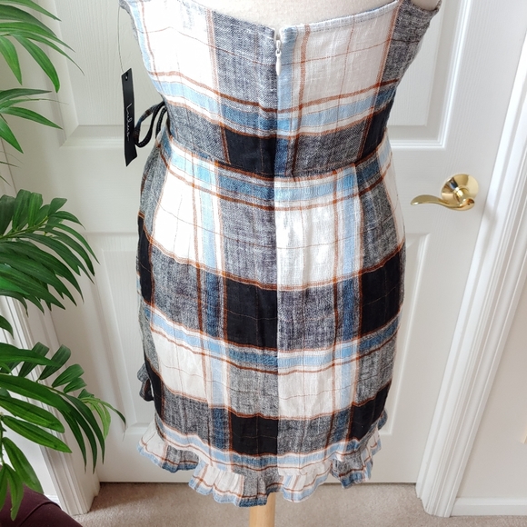 (SOLD) Lulus Multi Plaid Ruffled Wrap Mini Dress - Picture 8 of 10